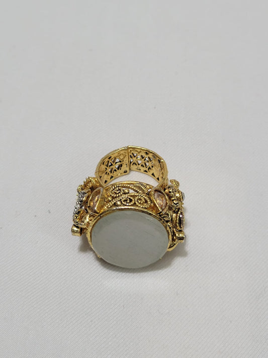 Turkish Ring with Beautiful Stone (Blue & White Variants)
