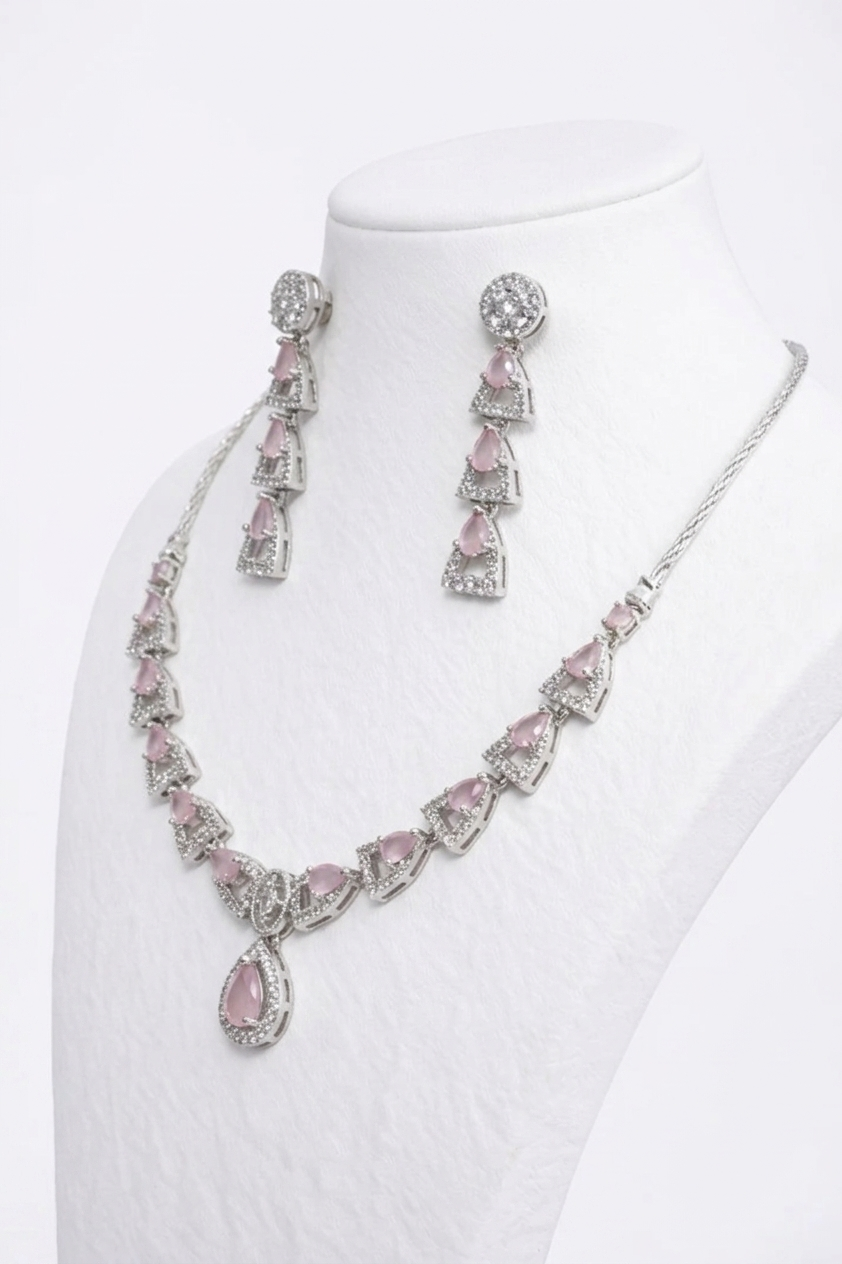 1 Carat Zircon Pink Set