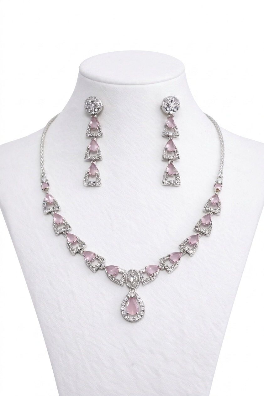 1 Carat Zircon Pink Set