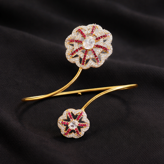 Elegant 1 Carat Finger Bracelet – Stylish Crystal Hand Chain for Women