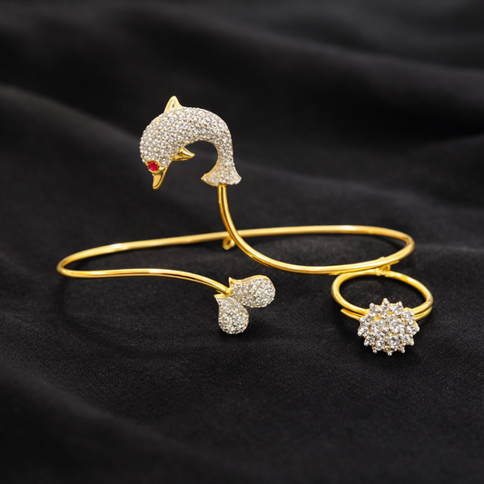 Elegant 1 Carat Finger Bracelet – Stylish Crystal Hand Chain for Women