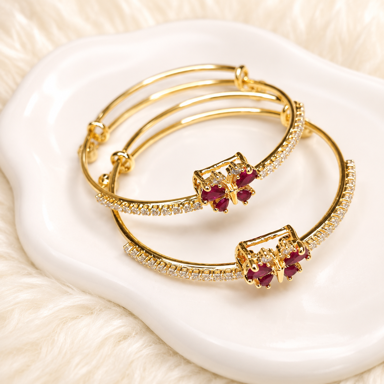 Stylish Adjustable Mehroon Bangles – Elegant Traditional Jewellery for Women