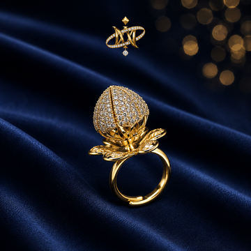 Flower Openable Ring – Elegant Adjustable Stylish Jewelry for Women
