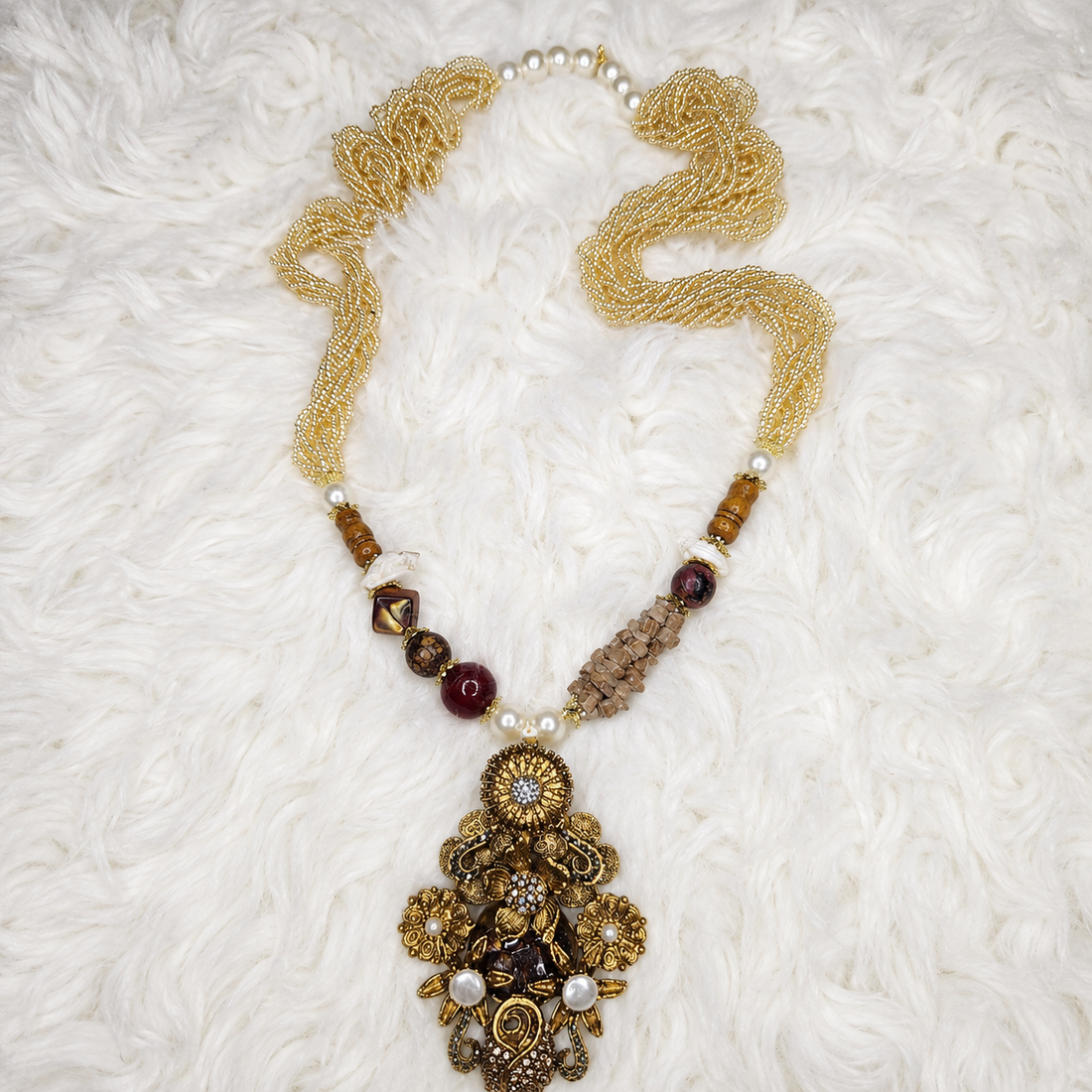 Stylish Turkish Mala with Champagne Color – Premium Elegant Necklace for Women