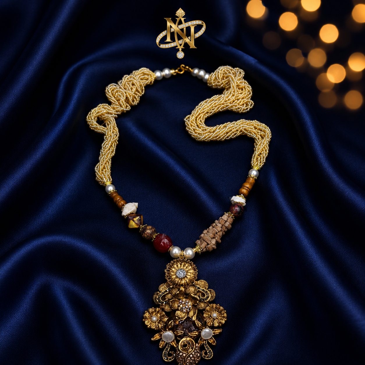 Stylish Turkish Mala with Champagne Color – Premium Elegant Necklace for Women