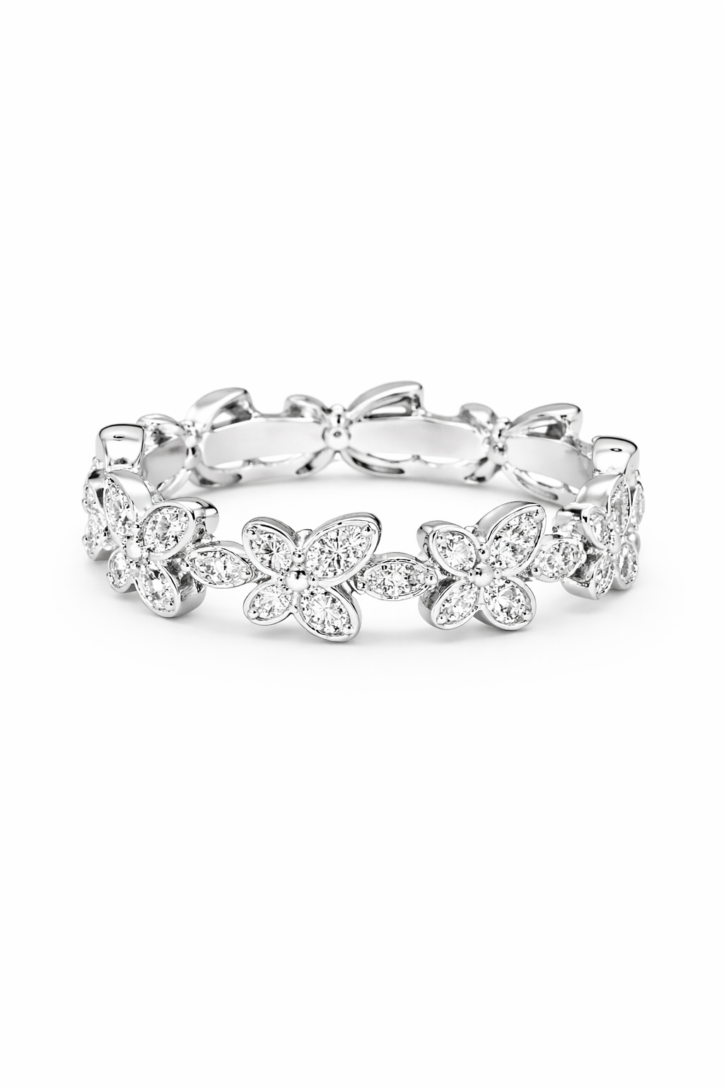 Cute Adjustable Butterfly Ring – Elegant Crystal Fashion Ring for Women