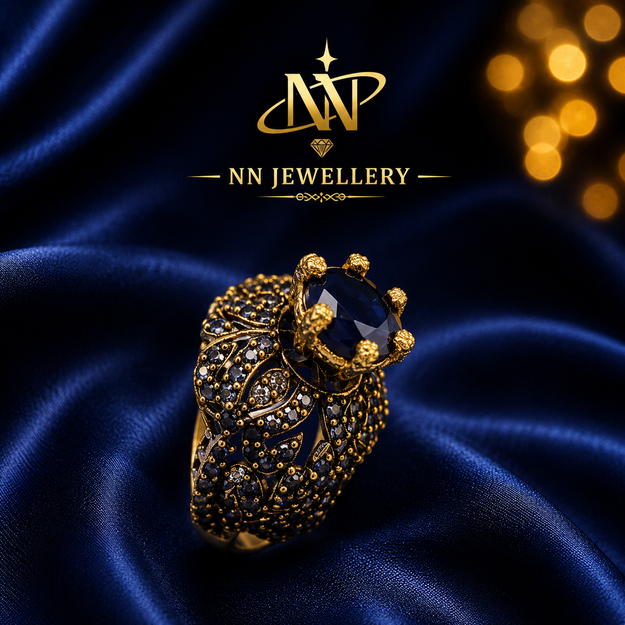 Beautiful Turkish Ring in Blue Color – Elegant Premium Jewelry for Women