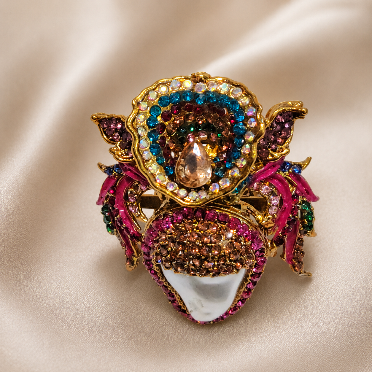 Turkish Multi Stone Ring – Premium Gold Finish