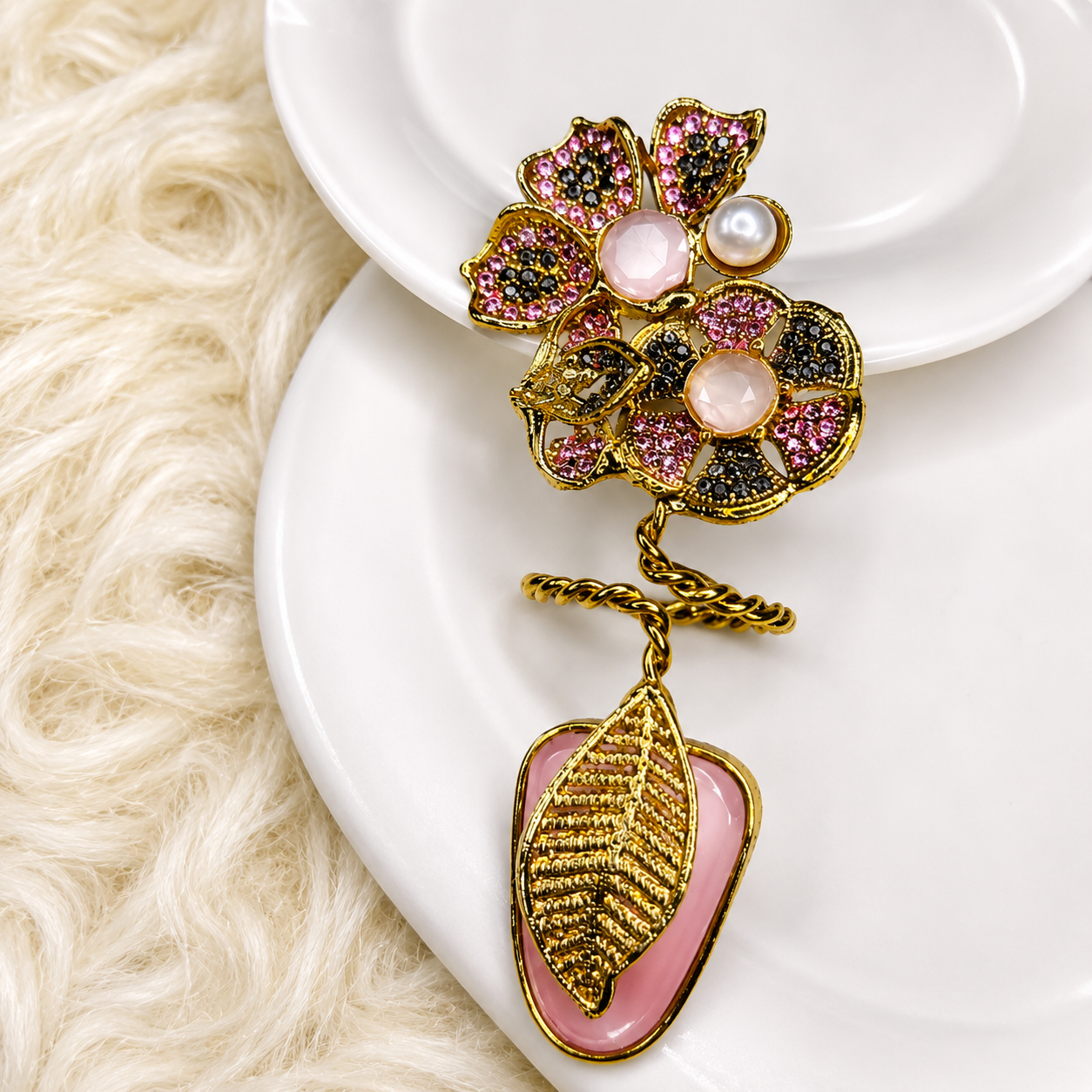 Turkish Double Style Ring – Blush Pink