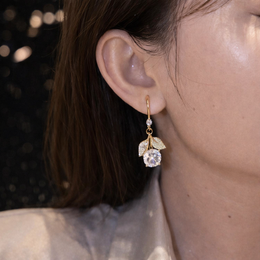 Elegant Double Leaf Drop Earrings – Stylish Nature Inspired Jewelry for Women