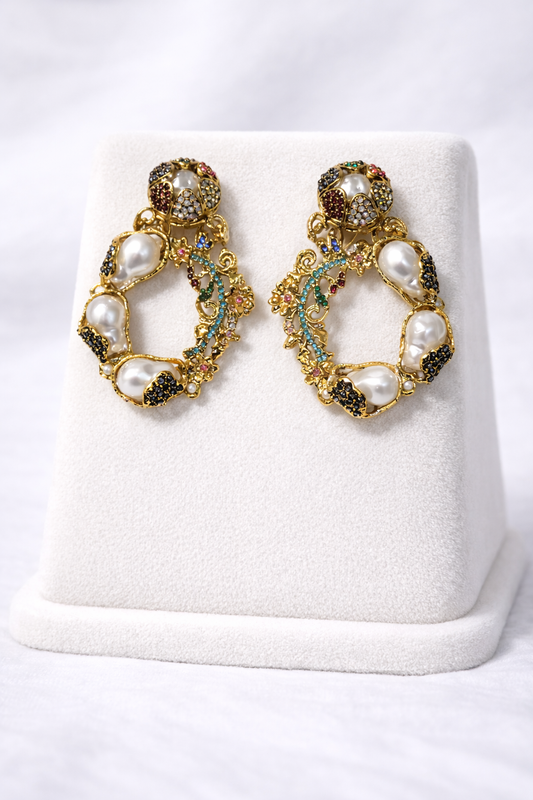 Turkish Multi Earing with White Pearl