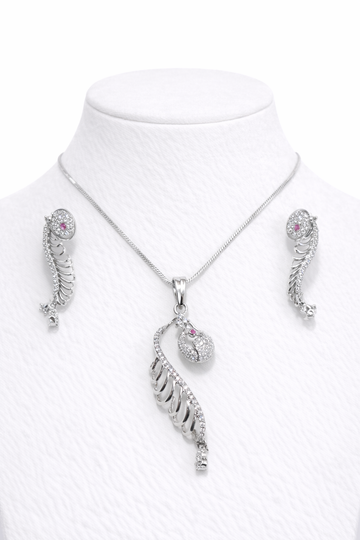 1 Carat Zircon Pendant with Earring