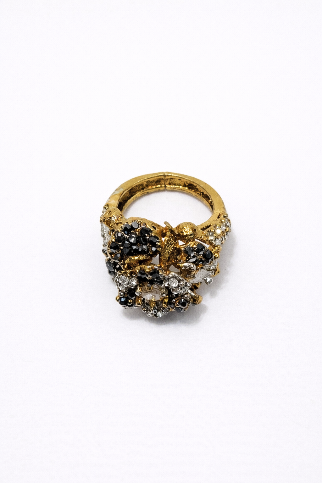 Turkish Ring – White & Gray Stones