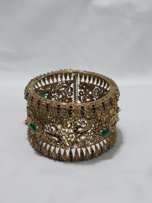 Turkish Openable Bangle (Kara) – Mehroon & Green