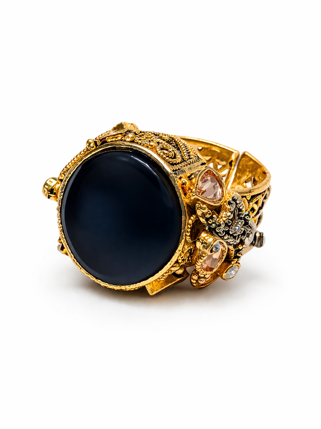 Turkish Ring with Beautiful Stone (Blue & White Variants)