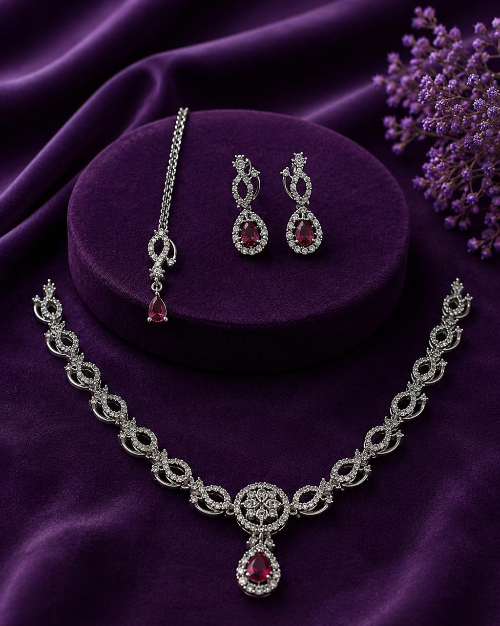 American Diamond Cut Ser – Ruby Red Stone